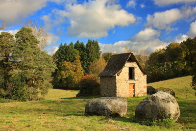 Le sécadou du gîte de la Rouquette en automne