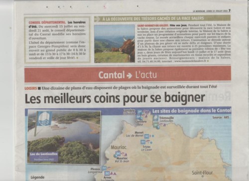 les meilleures baignades du Cantal-1